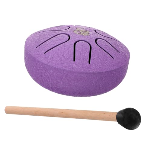 Toddmomy 3'' Mini Drum Set Steel Drum Tongue Hand Percussion Instrument for Boys and Girls Creative Musical Instrument Kit Drumsticks Enhance Creativity Motor Skills