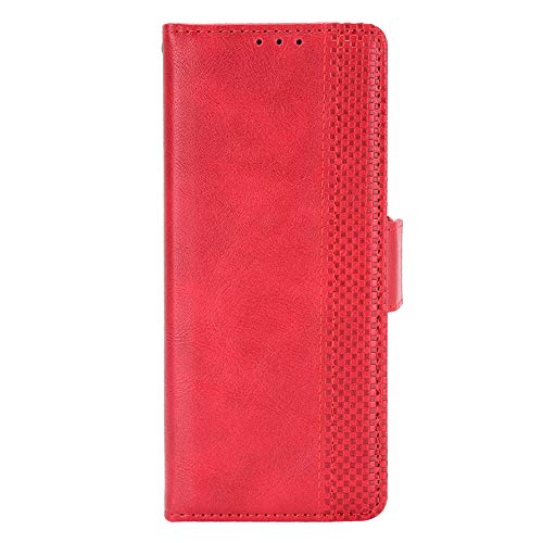 Custodia Samsung Galaxy Z Fold 2 5G [Custodia portafoglio] [Staffa] [Slot per schede] [Flip Cover magnetica] Compatibile con lo smartphone Samsung Galaxy Z Fold 2 5G(Rosso)