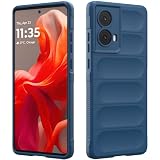 Custodia Compatibile con Motorola Moto G85 5G, Silicone Custodia per Tutto il Corpo, Copertura Antiurto con Fotocamera Protettivo, Cover Morbida al Tatto - Blu Scuro