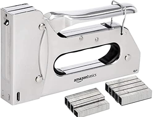 Amazon Basics Manual Staple Gun Stapler with 1000 Staples