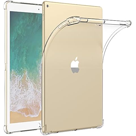 iPad Pro 12.9'' 2015 / 2017 Clear Case, Asgens Transparent Silicone Case Flexible Soft TPU Silicone Protective Cover For 2015&2017 iPad Pro 12.9 inch Cover