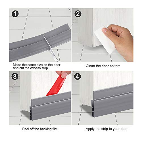 image for GroTheory 2 Pack Door Draft Stopper, Under Door Draft Blocker, Home Im
