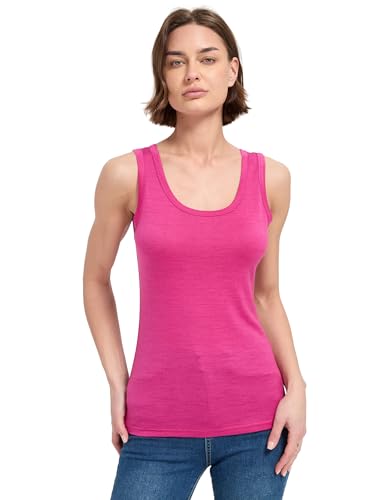 Image of 100% Merino Wool Tank Top for Women, Scoop Neck, Active Lightweight Breathable Undershirt, No-Odor Base Layer