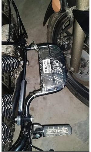 Motorcycle-Footrest-Guard-for-Royal-Enfield-Hunter-350-Black-Double-Bar-Design Motorcycle Footrest Guard for Royal Enfield Hunter 350, Black, Double Bar Design