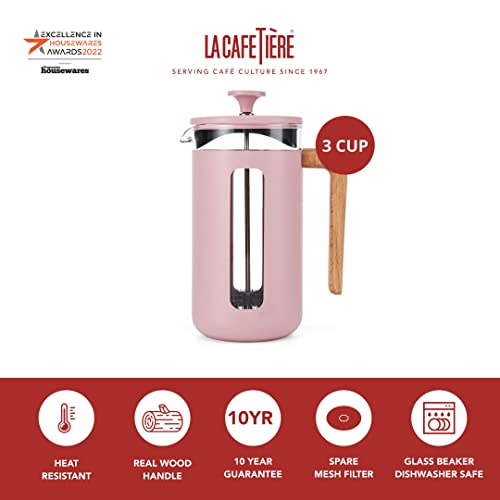 La Cafetière Pisa Cafetière, 3-Cup/35ml, Heat-Resistant Borosilicate Glass and Stainless Steel with Easy-Grip Plunger - Image 2