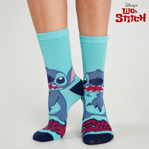 Disney Stitch Mug and Socks Gift Set for Women Teenagers Cute Ceramic Mug Soft Calf Socks, Stocking Filler Gifts for Her (Navy Stitch) - Image 4