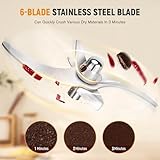 Couleeur Grain Mill Spice Grinder Stainless Steel High Speed Electric Mill with 3 Blades Machine for Coffee Nut Cereal Flour Corn Seeds Wheat,150g - Image 4