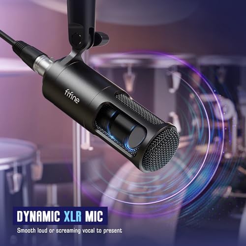 image for FIFINE Audio Equipment Bundle for Gaming Podcast, Streaming RGB Mixer 