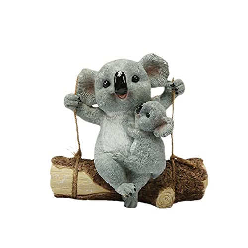 Statue de koala mère enfant suspendue pour décoration de cour extérieure et porche de maison