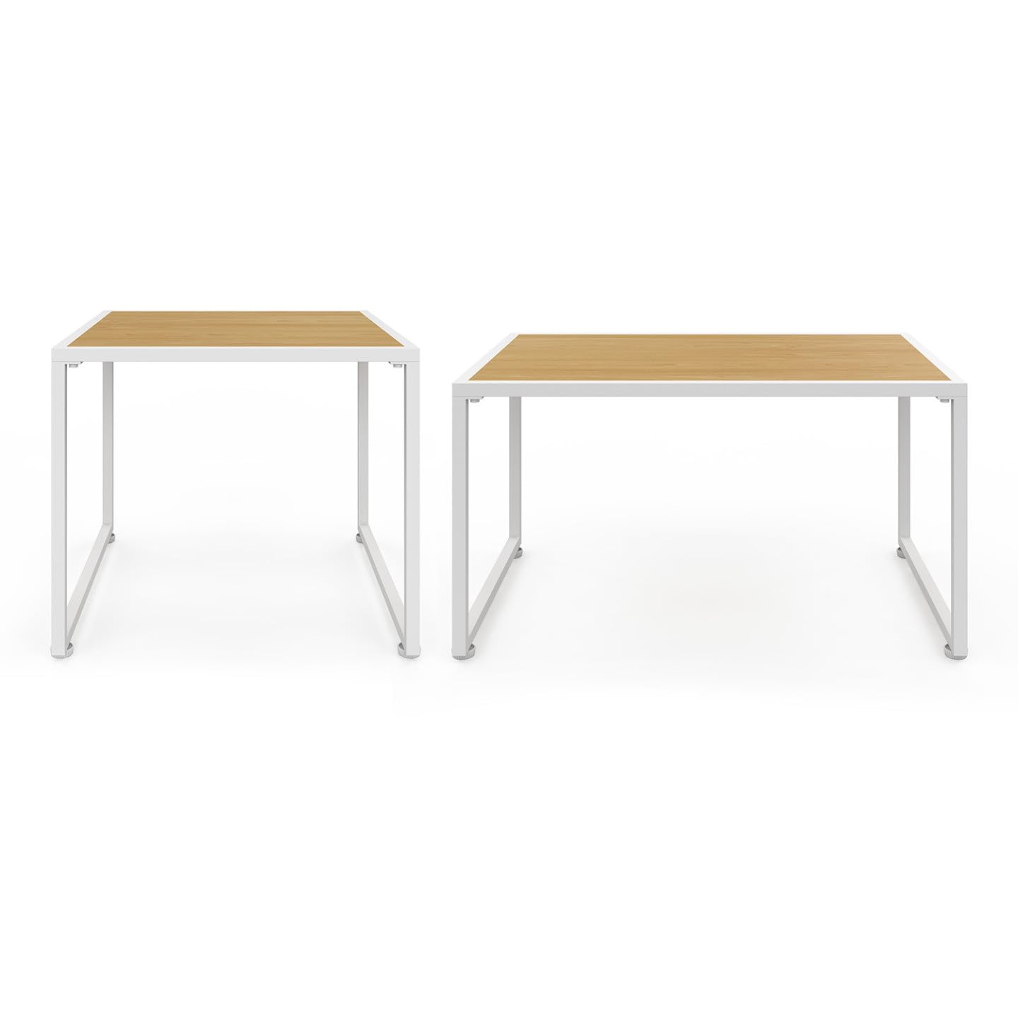 IDMarket - Juego de muebles de jardín bajo Rio de 8 plazas, estructura de metal blanco y cuerda efecto ratán con cojines beige