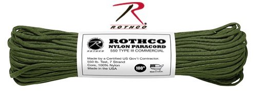 Rothco Military 100ft Nylon Paracord Rope Olive Green