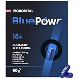 BluePowr, VigroVital. 10-in-1 Herren-Formel mit ENOSTIM®, Ginseng, L-Citrullin, Pantothensäure & Maca Kapseln für 60 Tage