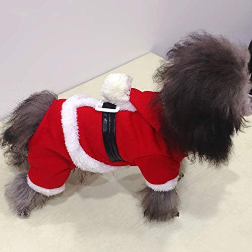 DECDEAL Natal Animais de Estimação Roupas Papai Noel Cachorro Fantasia Cachorro Casaco de Natal com
