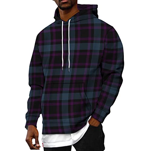 OCCOKO Hoody Sweatshirts Hombre Abrigo con Capucha de Lujo para Hombre con Estampado gráfico Personalizado (V-B, M)