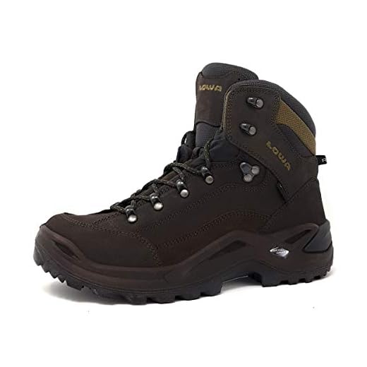 Lowa Männlich Renegade GTX Mid Outdoorschuhe, Gr.-42.5 EU, Schiefer/Oliv
