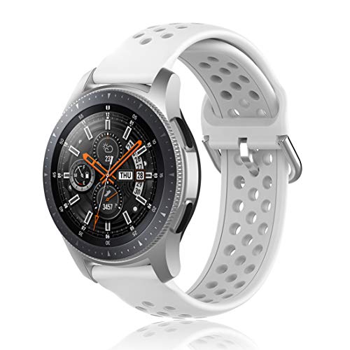 Laband Band Compatible with Samsung Galaxy Watch 3 45mm, 22mm Silicone Breathable Bands Replacement for Sumsung Galaxy Watch 46mm / Gear S3 Frontier, Classic Watch