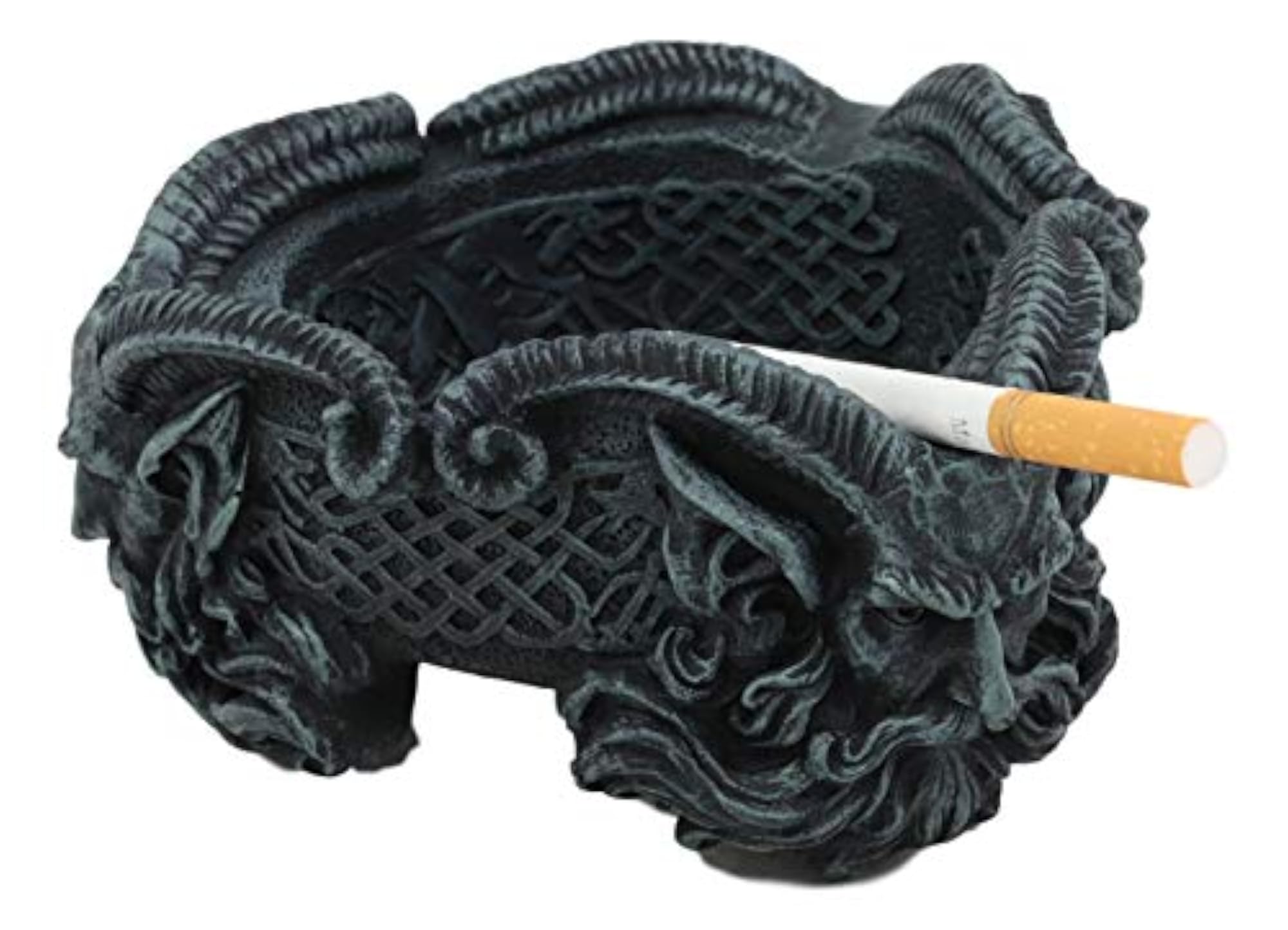 Greek God Pan Cigarette Ashtray with Celtic Knotwork, Gift