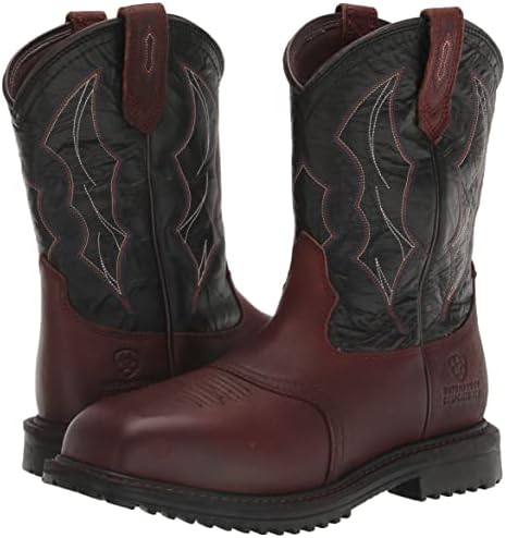 Ariat Mens RigTek Wide Square Toe Waterproof Composite Toe Work Boot Oiled Brown/Black 11.5 Wide | Image 6