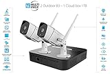 Vimtag Surveillance Outdoor Kit - 2 B1 Outdoor Camera, 1TB Cloud Storage Box | Plug/Play Wireless Security Solution