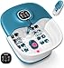 Bañera Spa Masajeador Para Pies, Hidromasaje Para Pies, Masajeador de Pies Plegable con Calefacción, ControlRemoto, Burbujas, Piedra Pómez, Temporizador, 16 Rodillos, Azul