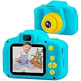 PROGRACE Kids Camera Children Cameras for Boys Birthday Toy Gifts 4-12 Year Old Kid Action Camera for Kids Toddler Video Recorder 1080P IPS 2 Inch