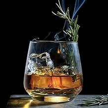 Crystal Glass Whiskey Glass, Water & Juice Glass, Scotch Glasses Set,Bar Glass for Drinking Bourbon, Cocktails, Cocktail Tumblers (370 ml, Set of 6, Transparent)