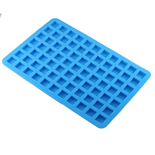 Mujiang 70 Cavity Heart And 77 Cavity Square Ice Cube Tray Silicone Candy Chocolate Molds Set Of 2 #TOP5