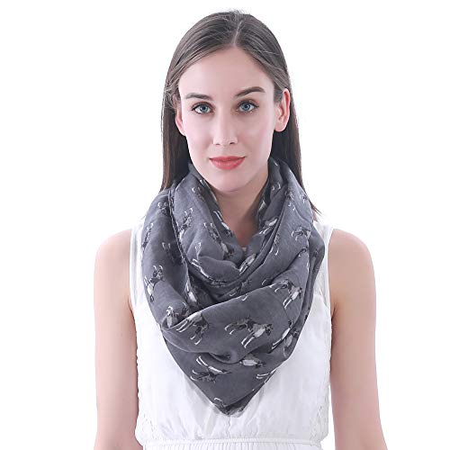 Boxer Dog Print Women's Infinity Scarf Lightweight
