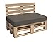 chilly pilley Palettenkissen Gartenkissen Palettenauflage Palettenpolster Indoor Outdoor Waschbar Abnehmbar Sitzkissen Rückenkissen (Sitzkissen 120x60x15, Grau)