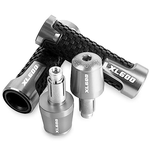 Accessoires CNC Moto Guidon Poignée Embout Poignées Honda XL600 Silver
