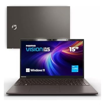 Notebook Positivo Vision I15 Lumina Bar, Core I3, 11th, 8GB 512GB SSD, Tela 15" Polegadas, Full Hd Antirreflexo, Windows 11 - Cinza