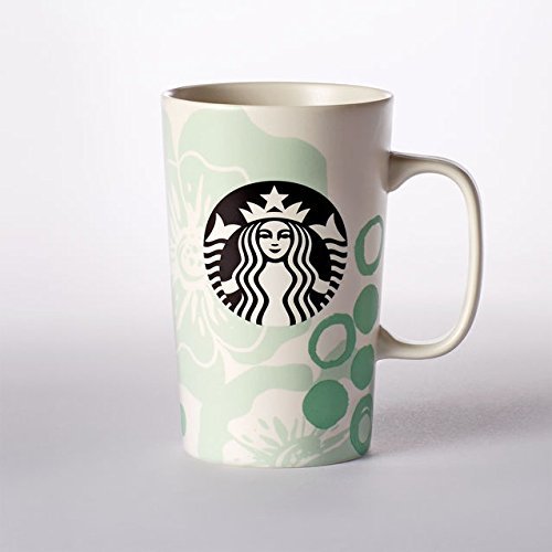 Starbucks 2016 Spring Mint Floral Mug, 16 Fl Oz