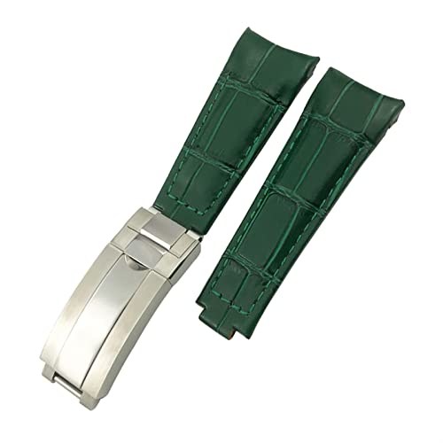 Bracelet de montre cuir véritable 20mm extrémité incurvée Rolex GMT