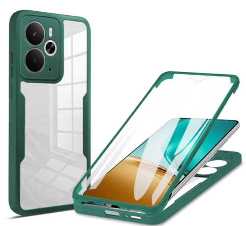 �P�[�X �Ή��@�� for Realme 14 5G / Neo7x / P3 �J�����ی�����X�N���[���v���e�N�^�[��d�\��2in1�X�}�z�J�o�[ Green