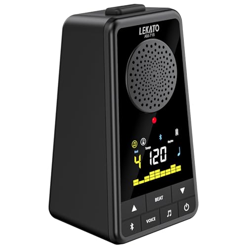 LEKATO Bluetooth Speaker Metronome for Guitar Piano Drum, Rechargeable 2-in-1 Electronic Digital...
