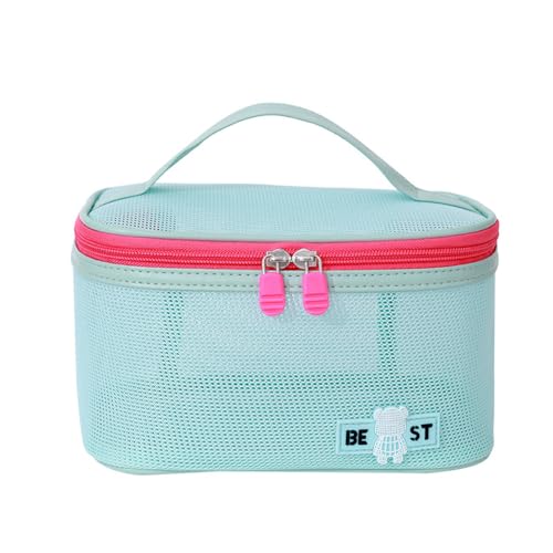 Aylashine トイレタリーバッグ メイクバッグ 化粧ポーチ コスメティックバッグ メッシュ化粧品バッグ 軽量 メッシュポーチ大容量 可愛い 出張 旅行 ポータブル 複数の色が利用可能（ライトブルー）