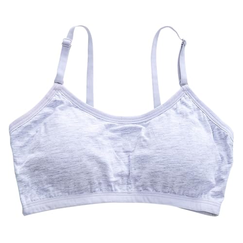 Girls Bras Cotton 9-17 Years Cotton Sports Bras for Girls Underwear for Girls Teen Strapless Bras for Girls Ages 12-14 Strapless Bras for Teens Preteen Bras Kids Bra 09# Gray 11 Years