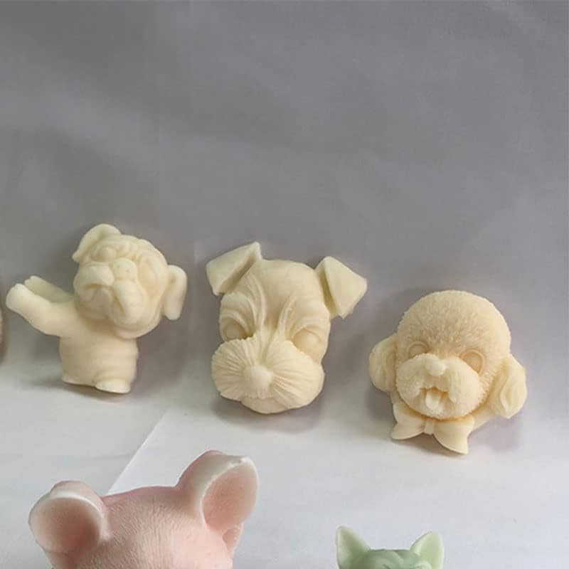 Miniatura 3 de Schnauzer - Molde de de silicona para hacer cuentas de aroma de jabón para automóvil, fresco, colgante, vela, resina