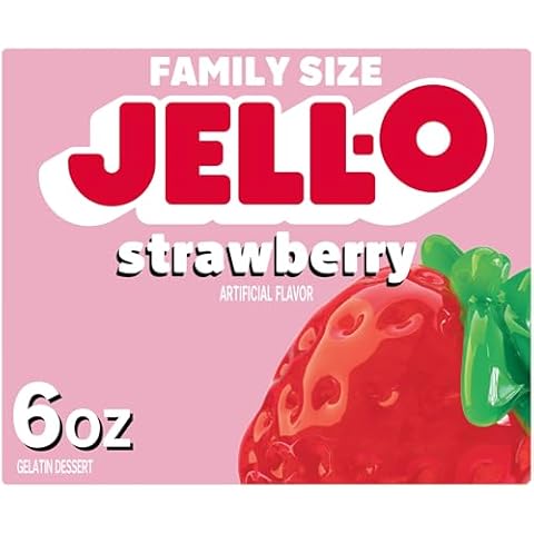 Jell-O Strawberry Gelatin Dessert Mix (6 Oz Box) Cover