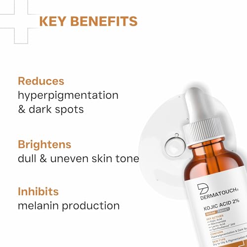 Image of DERMATOUCH Kojic Acid 2% Serum | Best for Hyperpigmentation, Uneven Skin Tone & Dark Spots | For Both Men & Women | 30ml