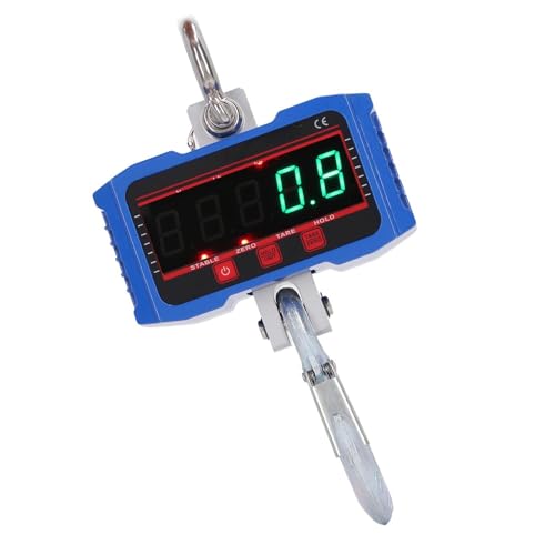 Hanging Scale Tool, High Precision Portable Multipurpose Units with Crane Scale Switching Digital Display for Measurement (1000kg/2000LB)