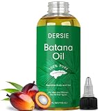 Dersie 100% Pure Batana Oil - Organic Lightweight Leave-In & Pre-Wash Oil for Dry, Damaged, High Porosity Hair - Scalp & Hair Care for Healthier, Longer-Looking Hair - Honduras Sourced (4 fl oz)
