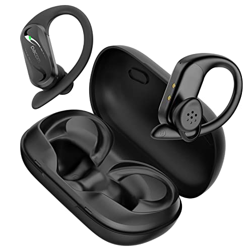 Écouteurs Bluetooth intra-auriculaires sans fil Bluetooth 5.3 avec micro 25H temps de jeu sport sans fil avec crochet d'oreille pour Android et iPhone Cover
