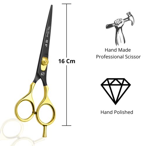 Wishbeauty 6" Professional Scissor for Hair Cutting Hair Dressing Thinning Shear Scissors UK Shears for Hair Cutting Barber Scissors for Professionals - Image 2