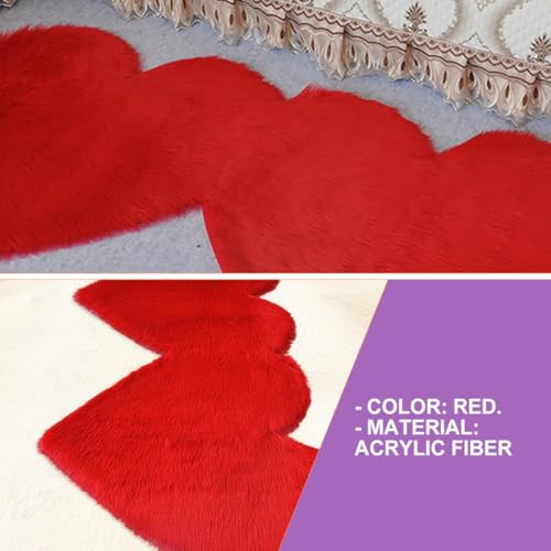 Tapis de bain cœur rouge cadeau Saint Valentin romantique