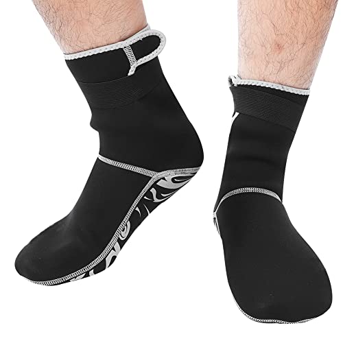 EVTSCAN 3mm Neoprene Socks, Anti Slip Water Socks, Keep Your Feet Comfortable and Protected, Dive Booties for Scuba Diving and Snorkeling, Unisex(XXL)