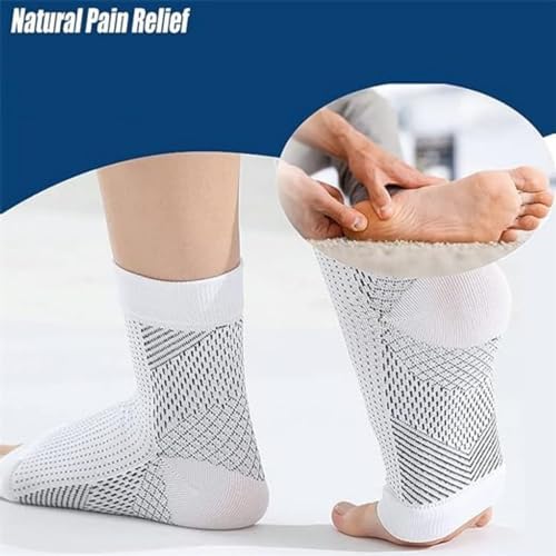 Generic Functionalsocks - Functional Socks for Neuropathy,Ankle support brace for Women Men,Soothe socks for Neuropathy (White, Large-X Large)3