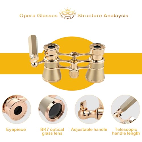 Binoculares de Ópera 3x25 con Mango Plegable Compactos miniatura 2