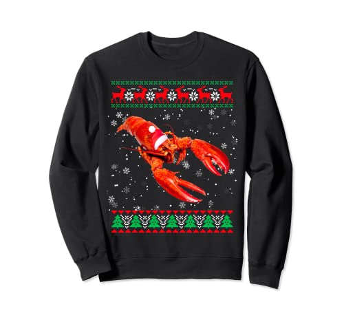 Funny Ugly Sweater Xmas Animals Christmas Lobster Lover Sweatshirt