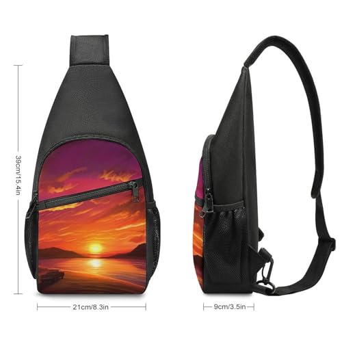 Mochila Deportiva Sling Bag Casual Blanca miniatura 2
